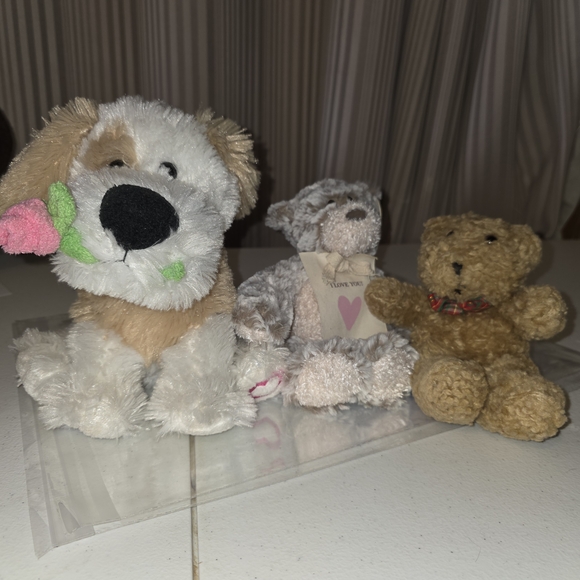 8 - Plush Dog and Bear Toy Set - Picture 1 of 2